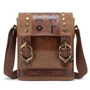 4212 Small Crossbody Bag Retro Medieval Renaissance Leather Shoulder Bag